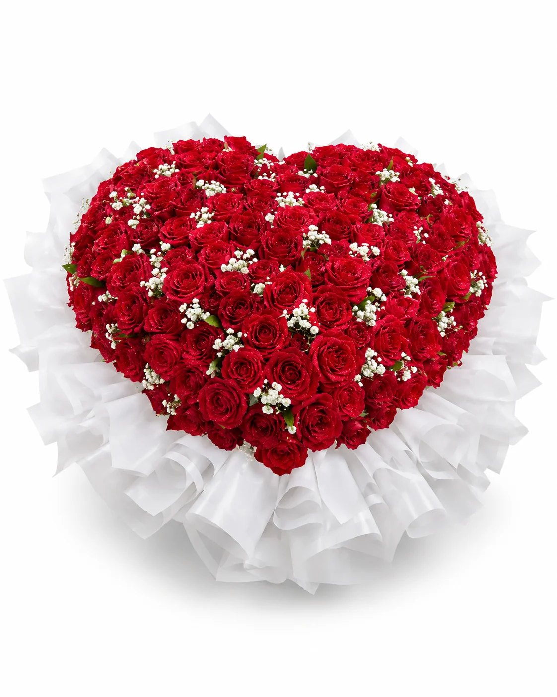 Heart-Shaped Red Rose Gift Box Hamper