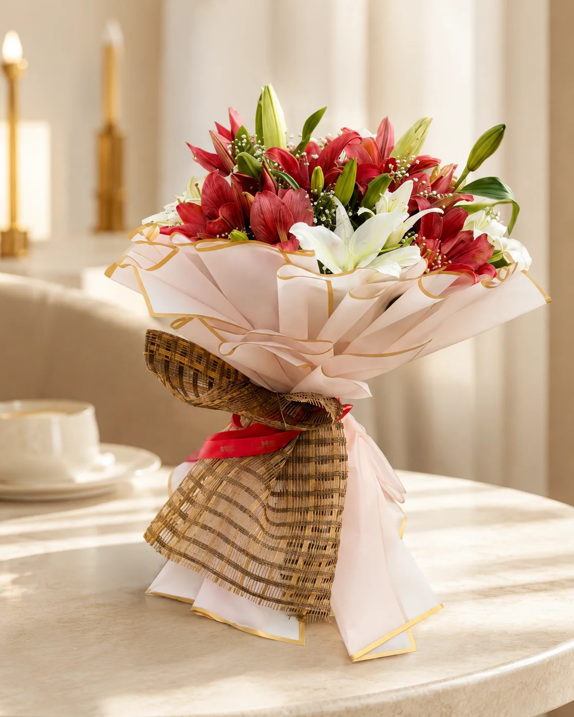Lilly Roses Mix Flower Bouquet