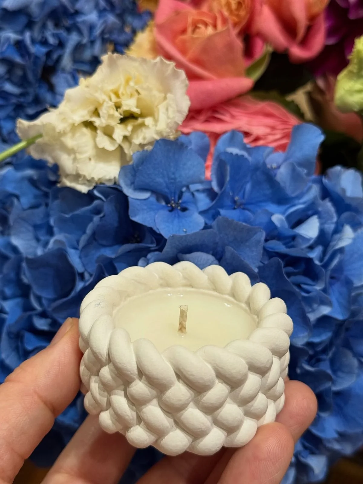 Braided Round Decorative Candle (Pastel Series)