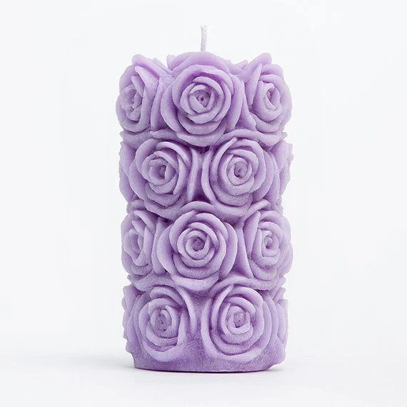 Mini Rose Pillar Candle
