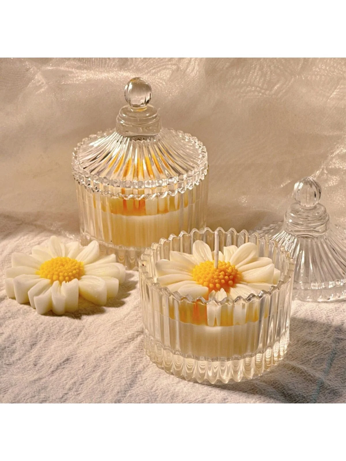 Bloom Crystal Glass Jar Candle