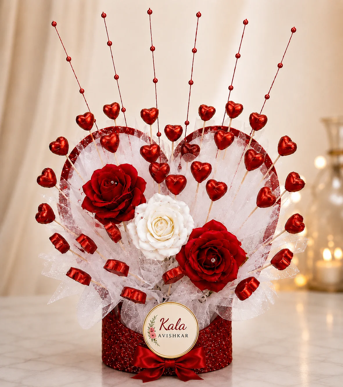 Elegant handcrafted floral hamper